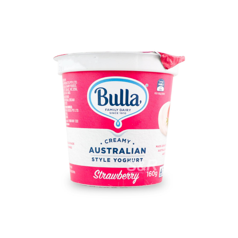 Bulla Australian Style Creamy Strawberry Yoghurt 160g Bulla Australian Style Creamy Strawberry Yoghurt 160g